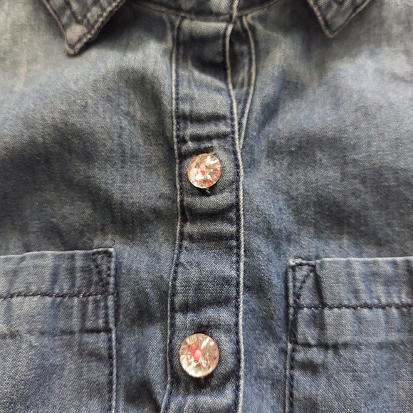 DENIM CHAMBRAY SLEEVELESS GIRLS DRESS - Picture 10 of 11